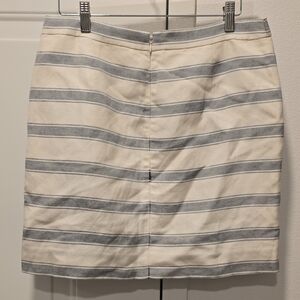 J.Crew Striped Mini Skirt Size 6 | Classic Neutral | Workwear